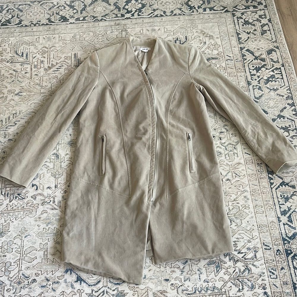 Helmut Lang Knee Length Asymmetrical Zip Coat